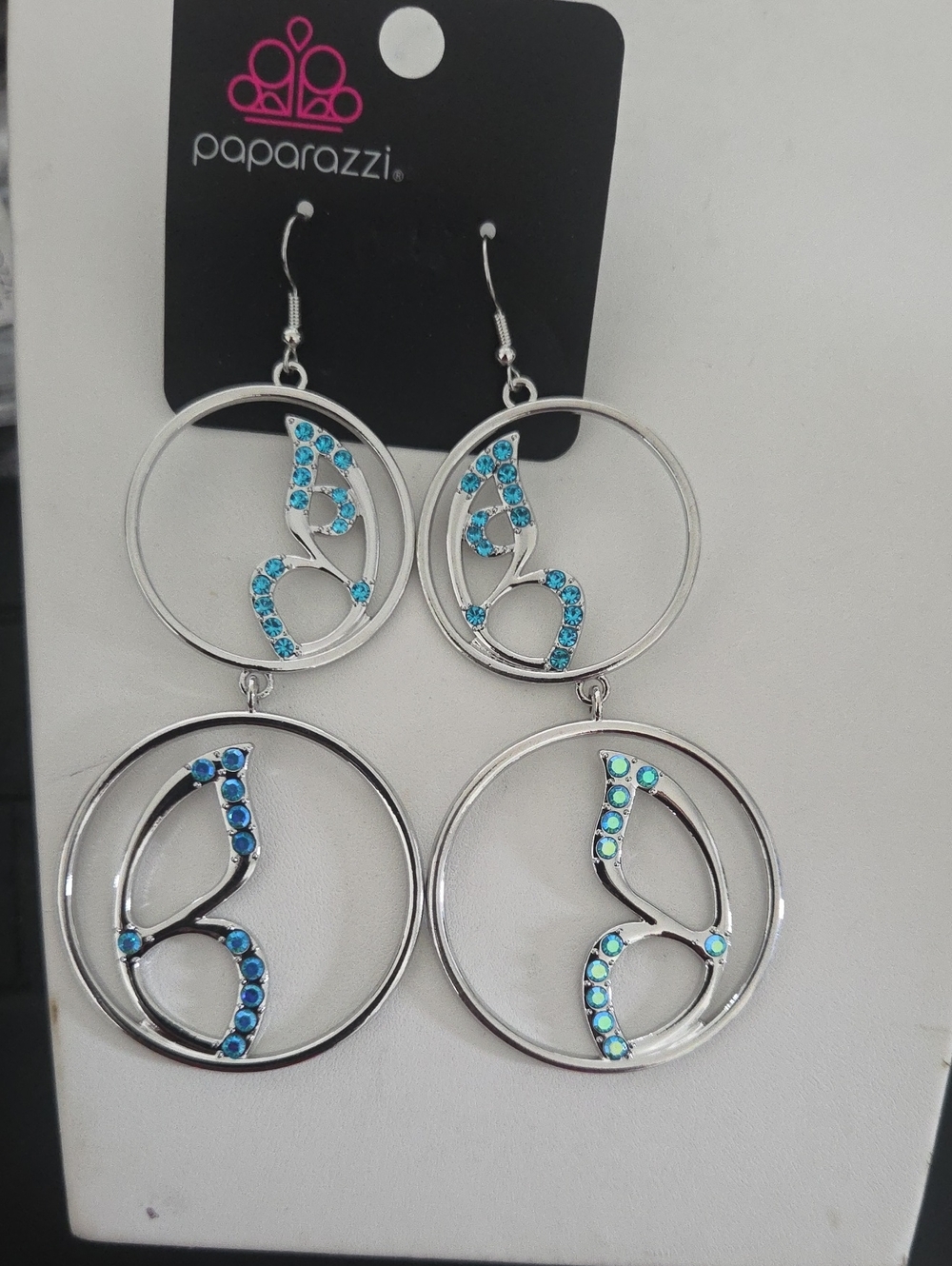 Paparazzi Admireably Aerial Blue Earrings NWT